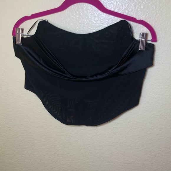 Sincerely Jules mesh strapless corset crop top size L juniors - Picture 2 of 6